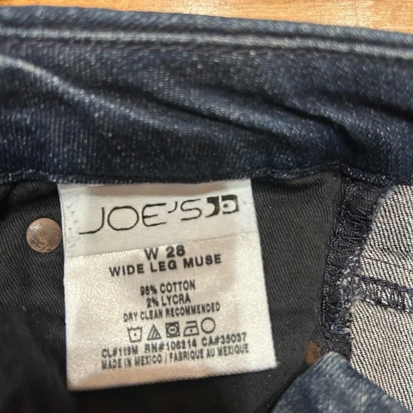 JOE denim jeans size 28 mid rise wide leg Muse - Picture 6 of 8
